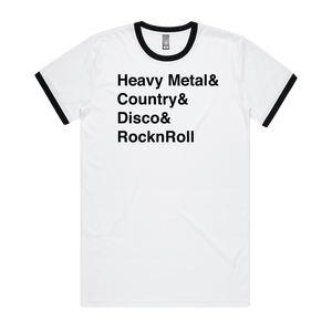 Front design of Heavy Metal tee - Imprint Merch - E-commerce