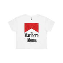Load image into Gallery viewer, Front design of Marlboro Mama Crop Tee - Landlocked Apparel - Imprint Merch - E-commerce