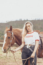 Load image into Gallery viewer, Unisex Yeehaw Ringer tee