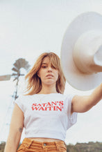 Load image into Gallery viewer, Satan's Waitin' Crop Tee