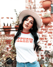 Load image into Gallery viewer, Unisex Yeehaw Ringer tee