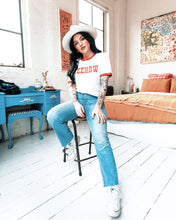 Load image into Gallery viewer, Unisex Yeehaw Ringer tee