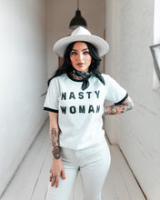 Load image into Gallery viewer, Nasty Woman Unisex Ringer Tee