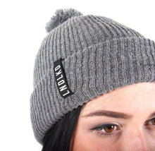 Load image into Gallery viewer, ON SALE Grey Pom Pom Beanie