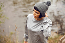 Load image into Gallery viewer, ON SALE Grey Pom Pom Beanie