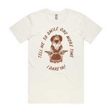 Load image into Gallery viewer, Front design of Tell Me To Smile Tee - Natural - Imprint Merch - E-commerce
