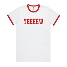 Load image into Gallery viewer, Front design of Unisex Yeehaw Ringer tee - Imprint Merch - E-commerce
