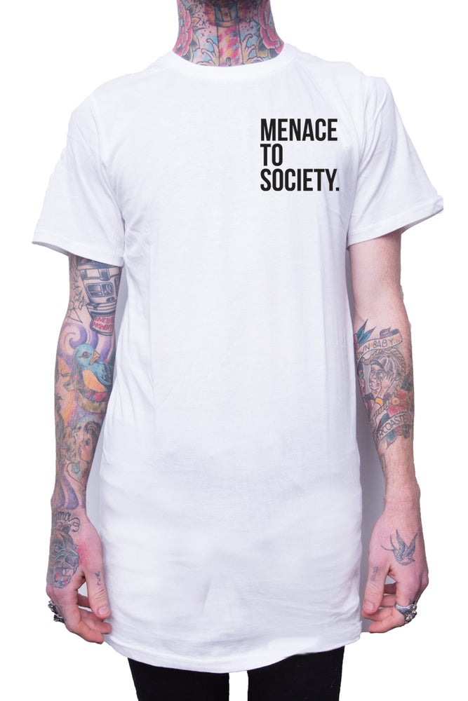 ON SALE Unisex Menace To Society Tee - White